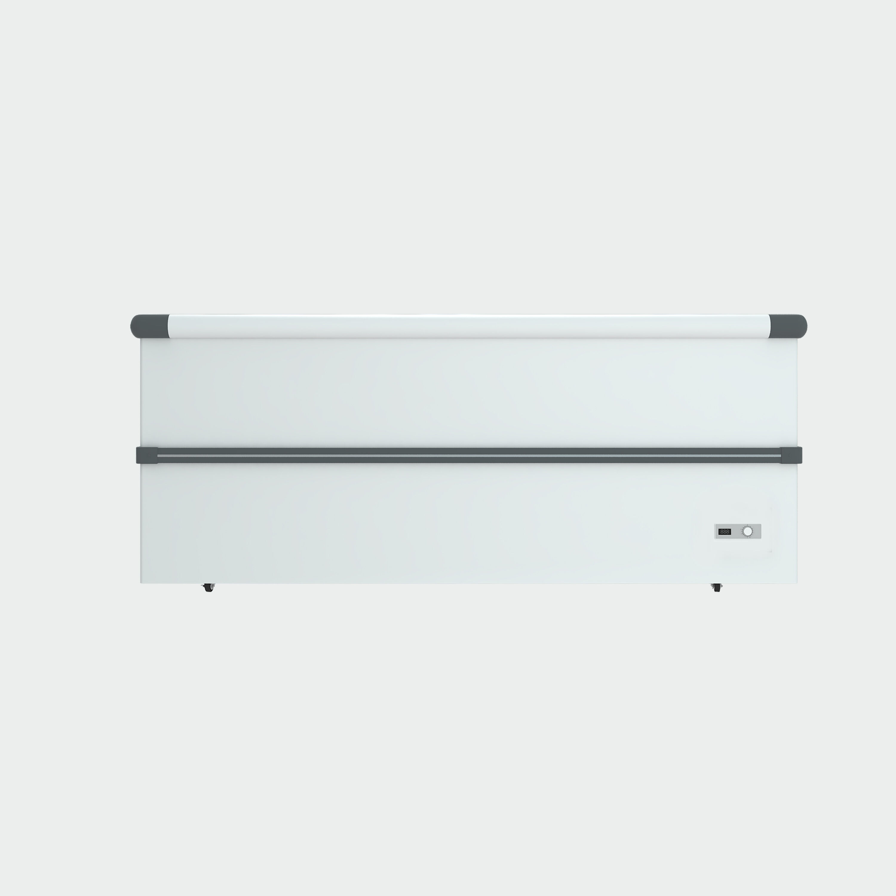 980L Flat sliding glass top freezer horizontal refrigerator commercial