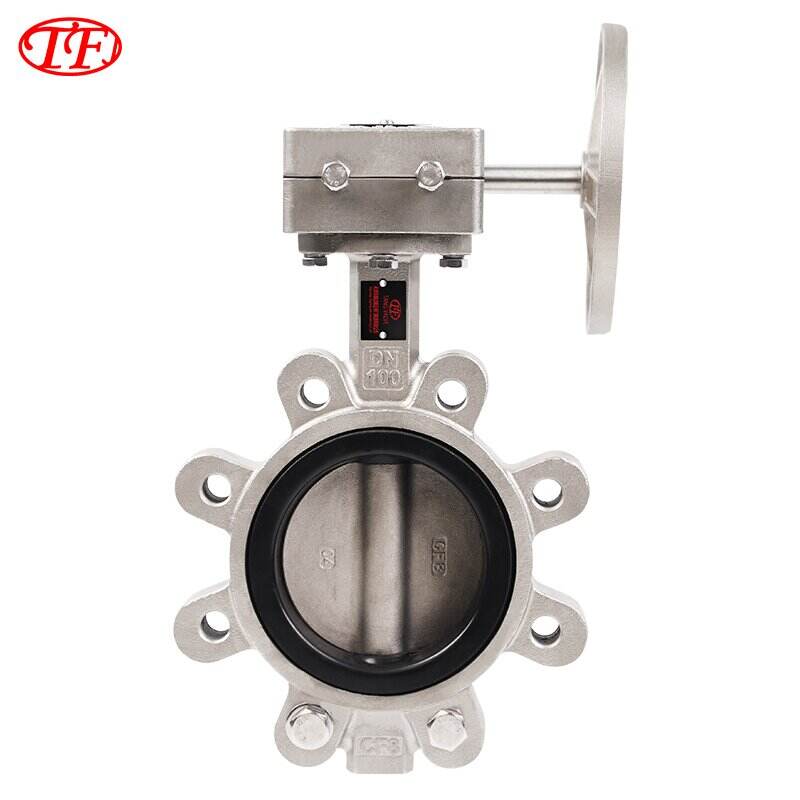 Stainless Steel Lug Type Wafer Worm Gear Drive Butterfly Valve EPDM Soft Seal