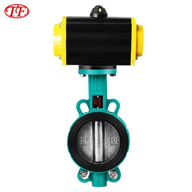 Ductile Iron Pneumatic Wafer Butterfly Valve EMDP Green D671X-16Q