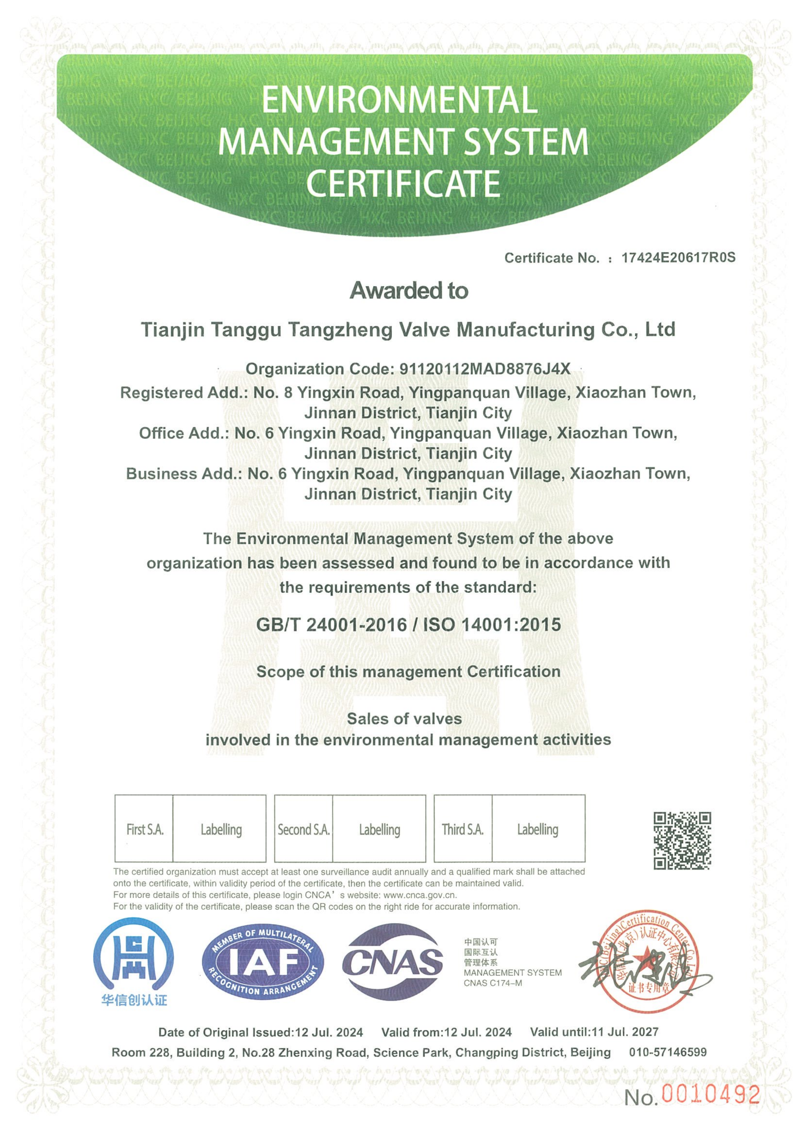 ISO certifikat