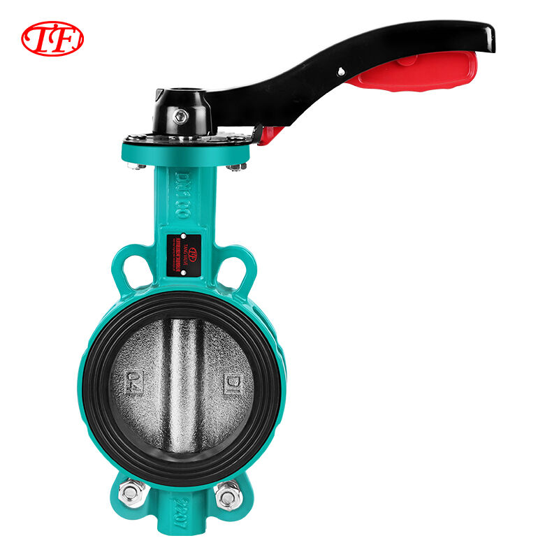 Ductile Iron Manual Handle Wafer Butterfly Valve EPDM Green D71X-16Q