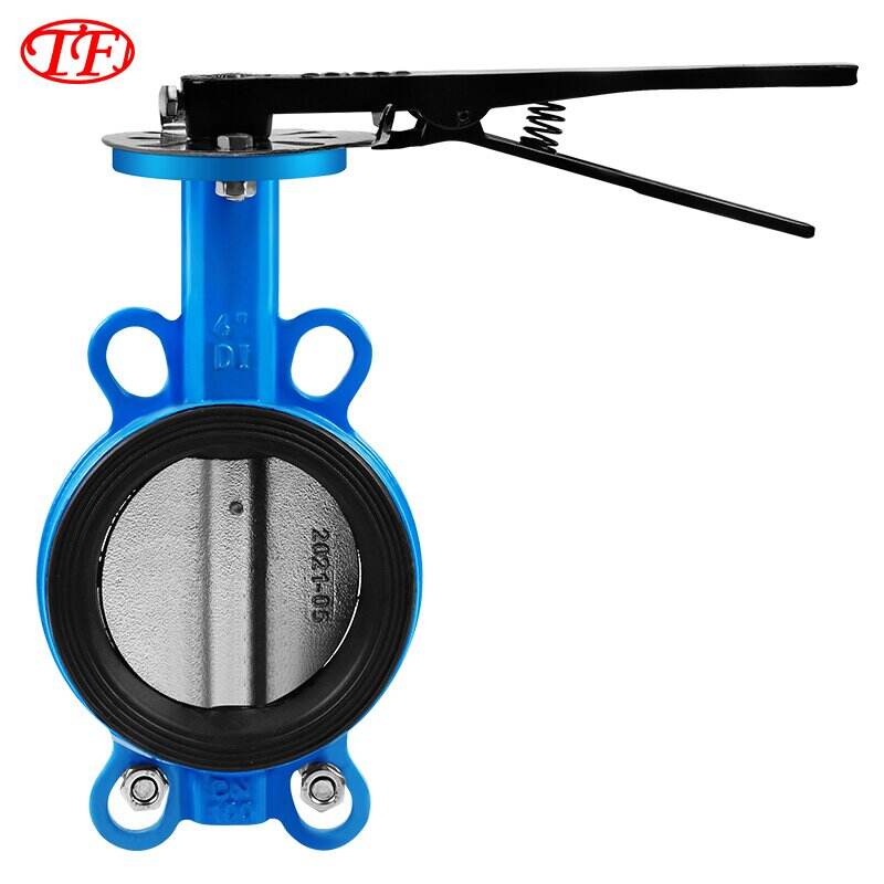 Ductile Iron Manual Handle Wafer Butterfly Valve EPDM Blue D71X-16Q