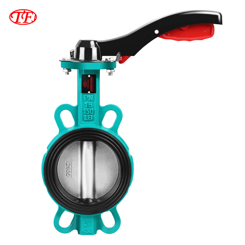 Ductile Iron Manual Handle Wafer Butterfly Valve EPDM Green D71X-16Q