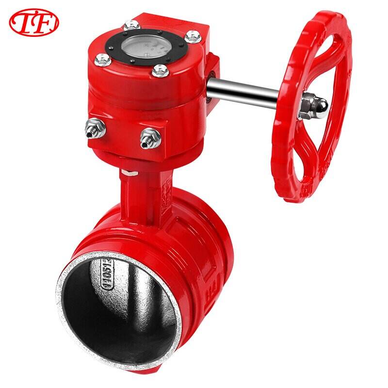 Ductile Iron Grooved Signal Worm Gear Butterfly Valve SFD381X-25Q