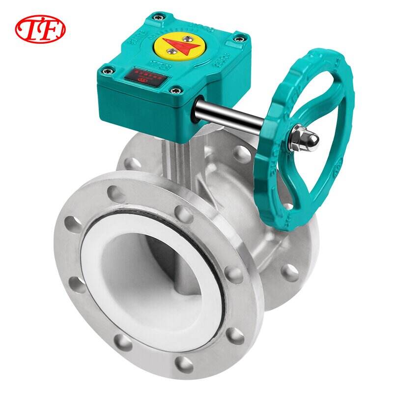 Stainless Steel Worm Gear Drive Flange Butterfly Valve PTFE D341F4-10/16P