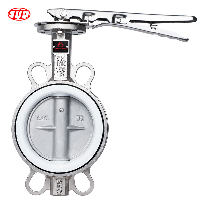 Stainless Steel Manual Handle Wafer Butterfly Valve PTFE D71F4-16P