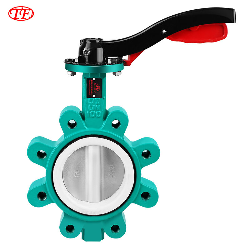 Cast Steel Lug Type Wafer Manual Handle Butterfly Valve PTFE