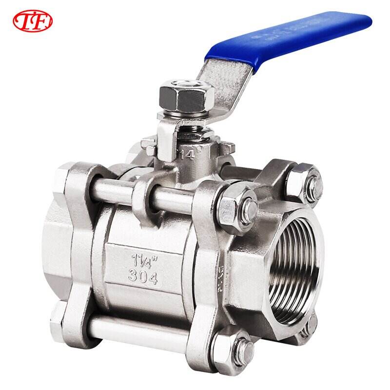 Stainless Steel Threaded Three-piece Ball Valve (304 Material)