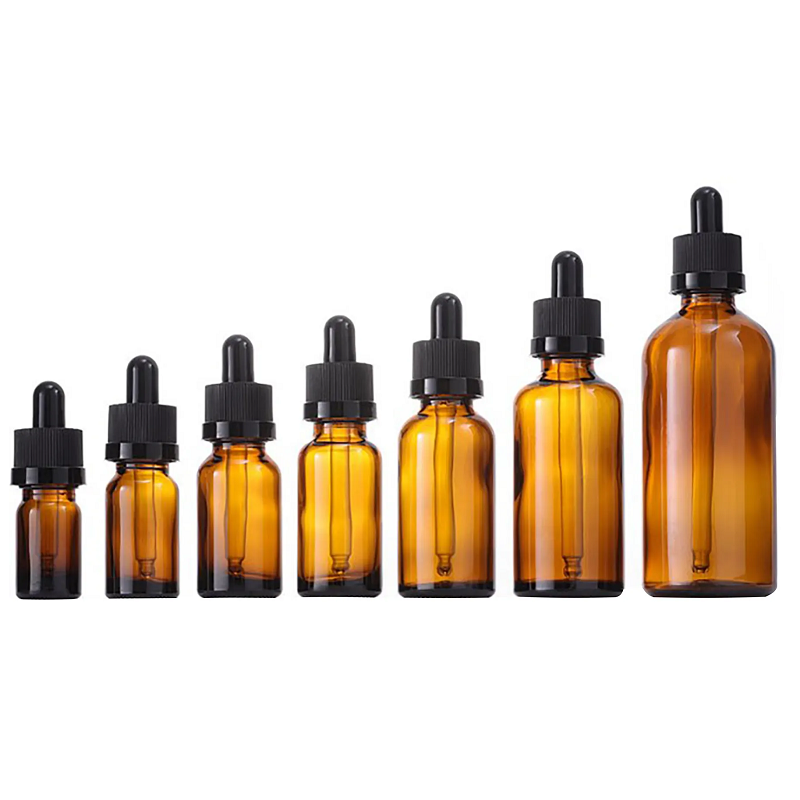 Glass Dropper Bottle With Childproof Cap Amber Glass Dropper bottle with Child Resistant Dropper