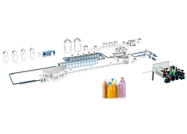 خط إنتاج تعبئة عصائر / مشروبات الشاي