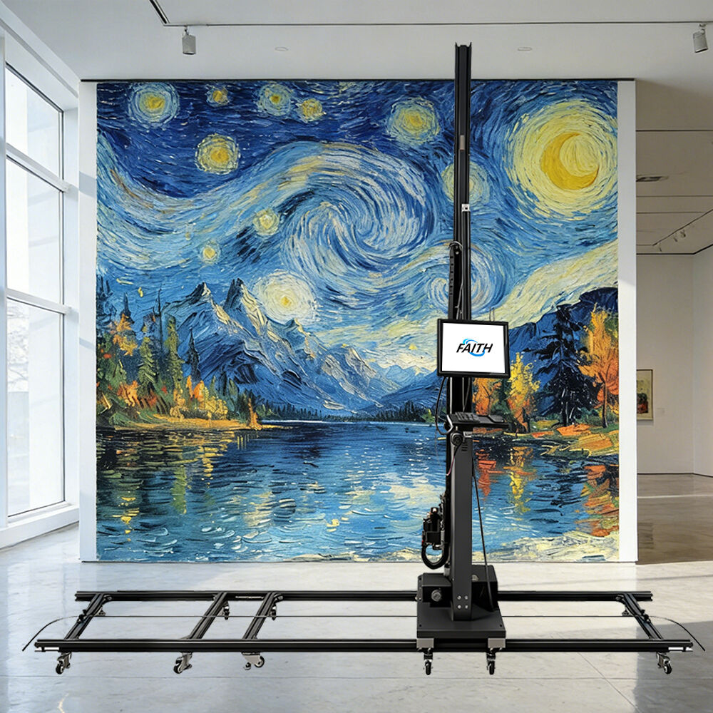 3D Effect Vertical Wall Art Inkjet Printer Direct to Wall Painting Printing Machine Portable Automatic Move by Wheel