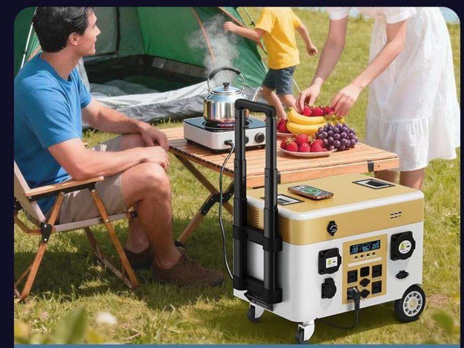 1500W PowerfulPortable Power Station 2000Wh Output Energy Storage Supply Solar Generator Lifepo4 Energy Storage Lithium Battery