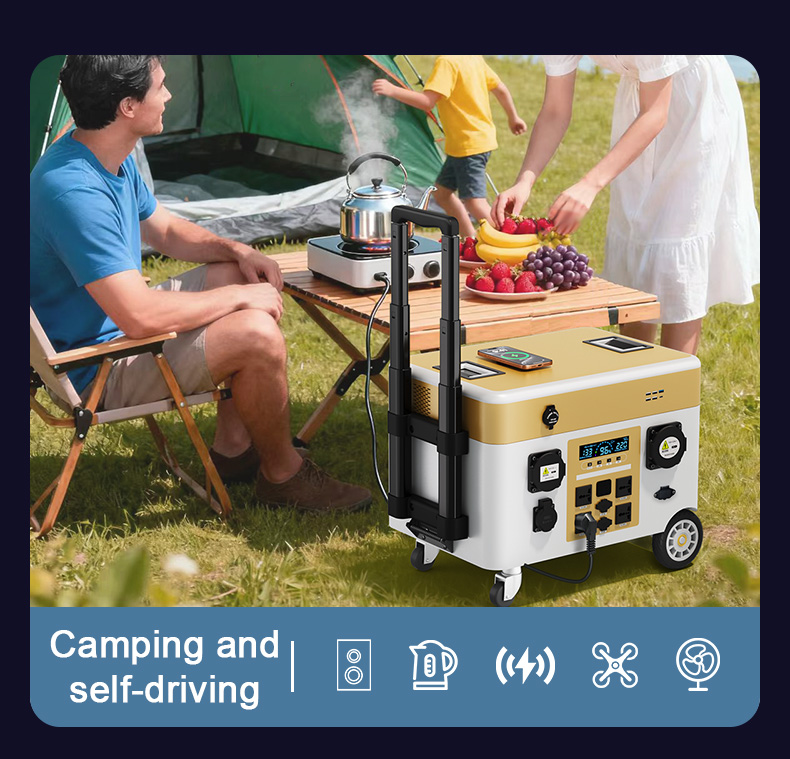 1500W PowerfulPortable Power Station 2000Wh Output Energy Storage Supply Solar Generator Lifepo4 Energy Storage Lithium Battery-1