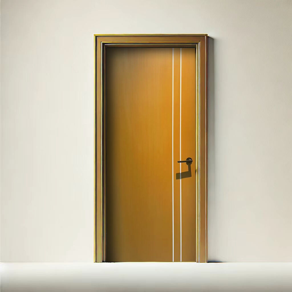 Chinese Manufacture One-piece Molding Plastic Waterproof  PVC Door Customized Size for Bathroom Door