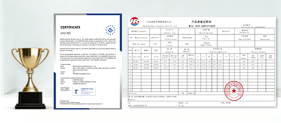 CERTIFICATE Of EC REP & Gi Steel INSPECTION CERTIFICATE