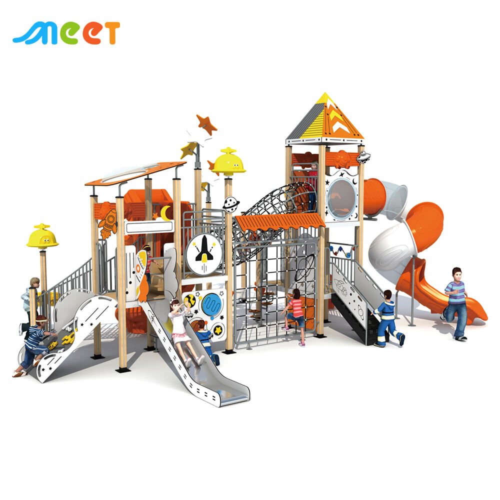 Système de parc en bois pour enfants en extérieur MT-LSM004