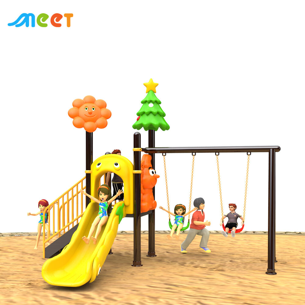 Amusement Park Children Popular Adventure Playground Equipment Play Area Park Plastic Slides Equipment Playground Kid Outdoor Including Steel Plastic Slides Swing Set MT-BRD030