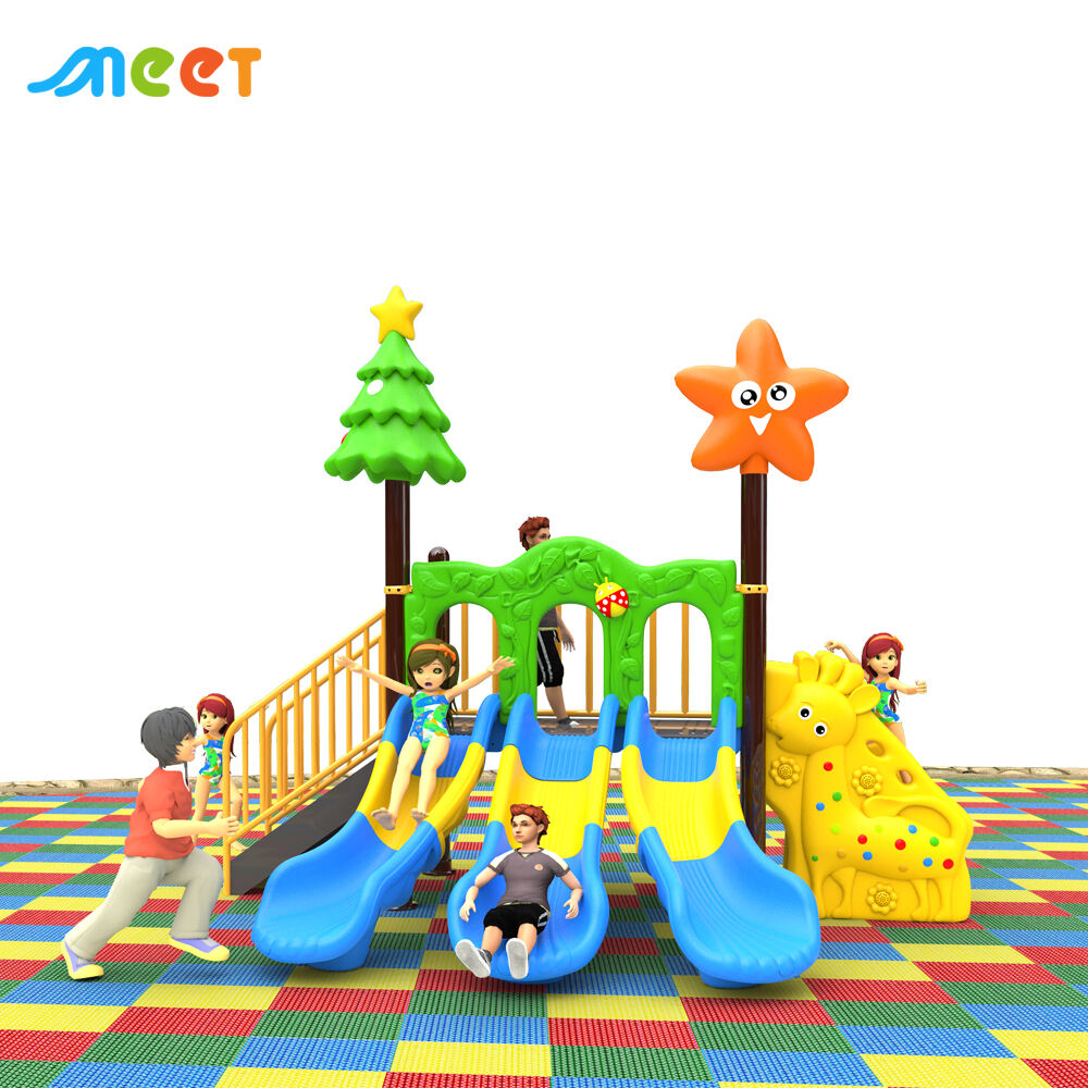 Dream Combination Slide Educational Play Area Kids Outdoor Amusement Park Playground Equipment Plastic Slide Set MT-BRD026