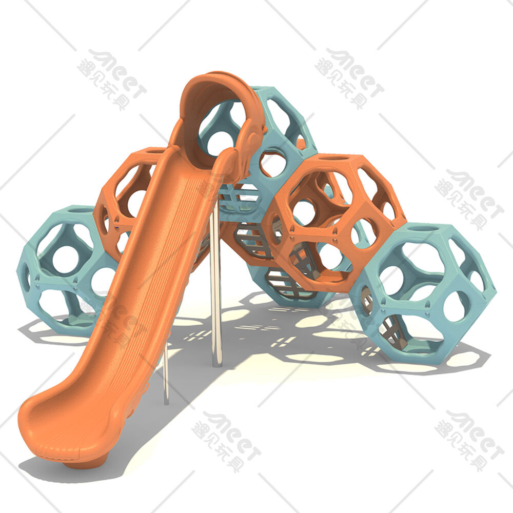 Kunststoff-Klettergerüst-Spielplatz mit Rutsche, flexibler Zusammenbau, Kinderspielplatz im Freien, Vergnügungspark-Spielgerät MT-PPA007