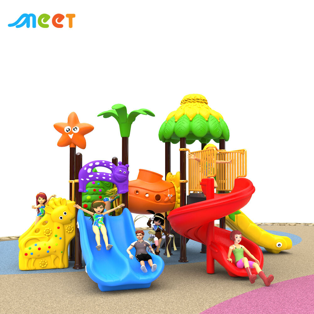 Outdoor Playground Adventure Playground Equipment Play Area Plastic Slides MT-BRD036