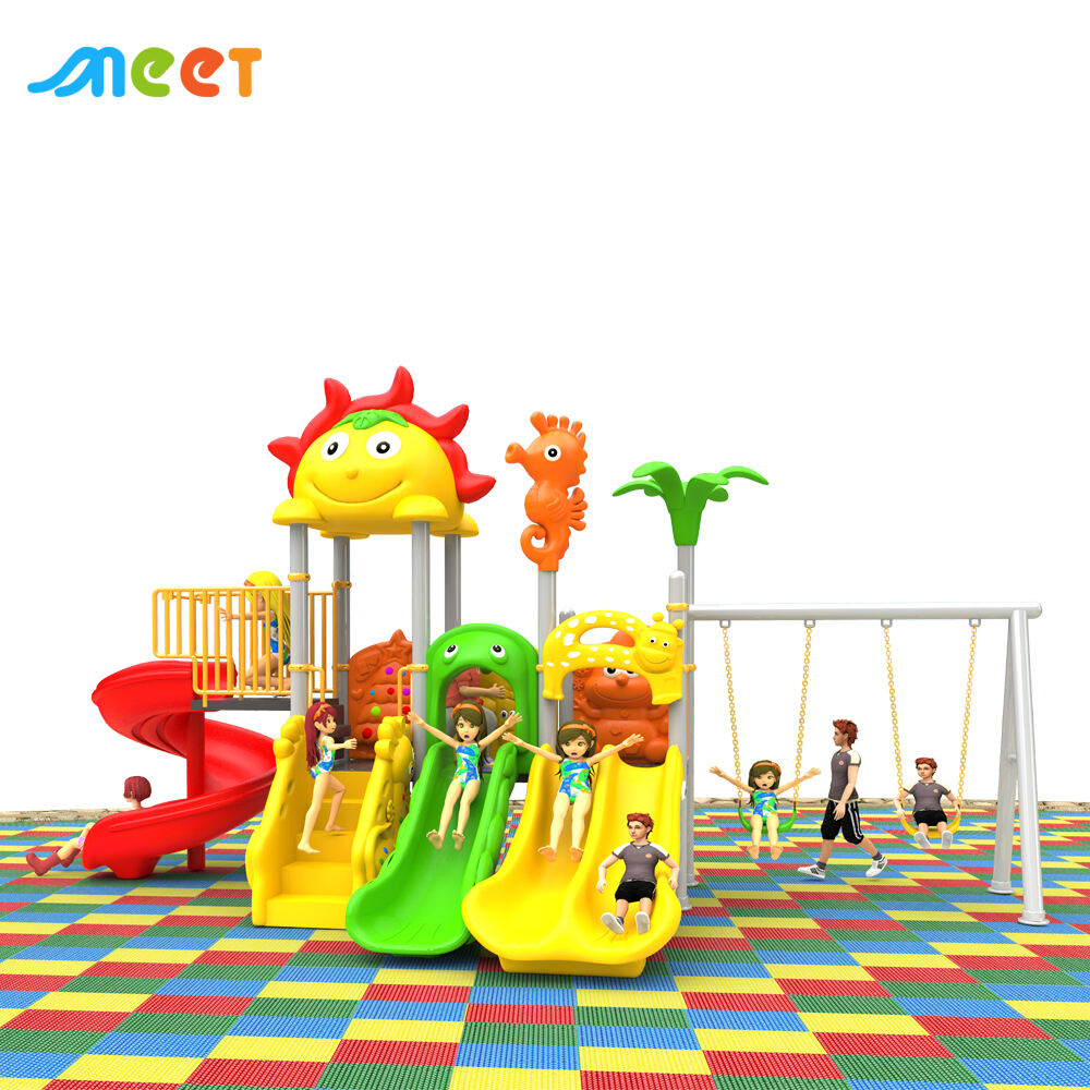 Commercial Outdoor Playground Equipment Low-Priced Amusement Park Rides Games for Kids Including Steel Plastic Slides Swing Set MT-BRD006