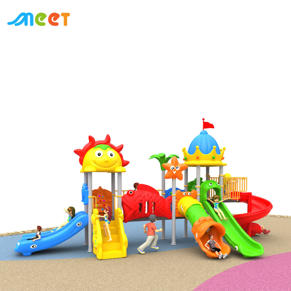 Amusement Park Children Popular Adventure Playground Equipment Play Area Park Plastic Slides Equipment Playground Kid Outdoor MT-BRD037