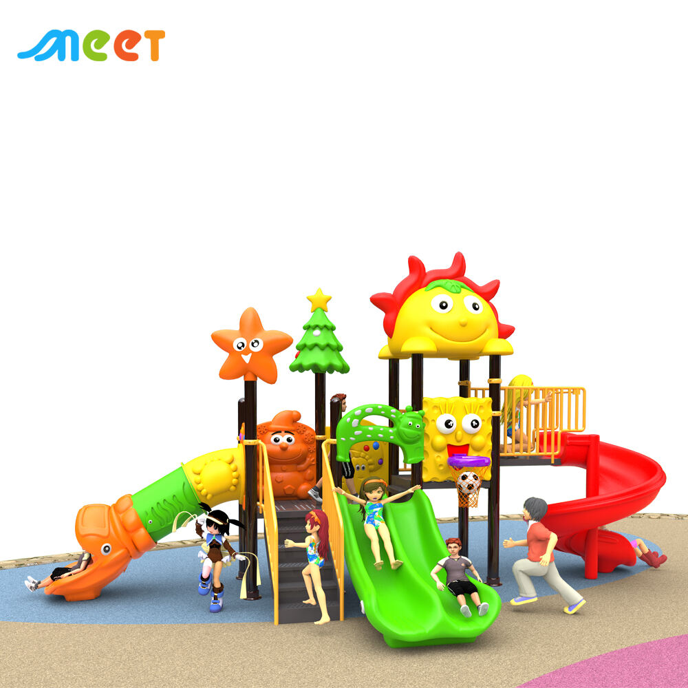 Комбинација на слайдер за сон, образовен игралиштен простор, опрема за отворен парк за деца, комплет пластични слайдери MT-BRD012