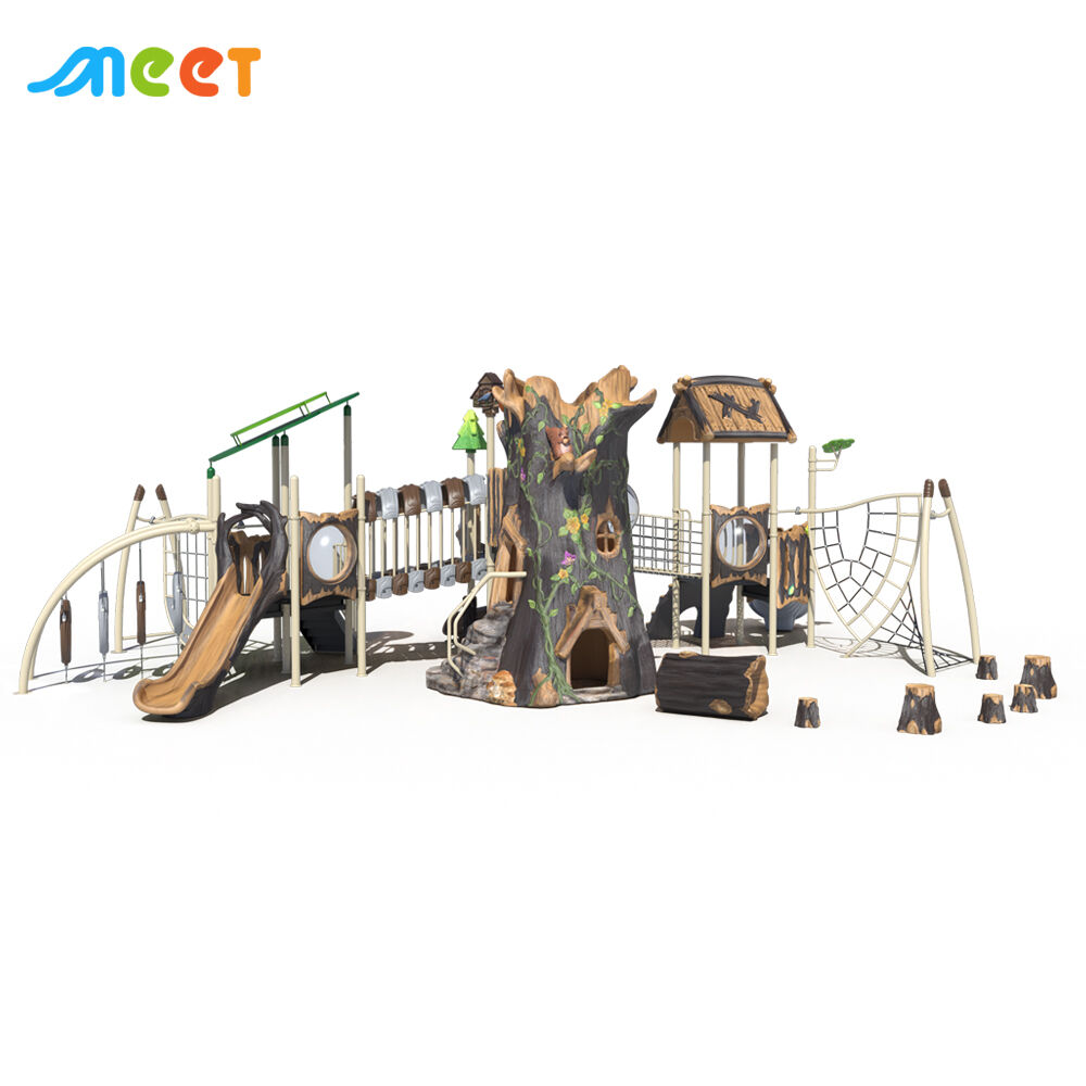 Magic LLDPE Plastic Large Tree Slide for Kids School Park Toddler Playsets Commercial Playground Equipment MT-FSW005