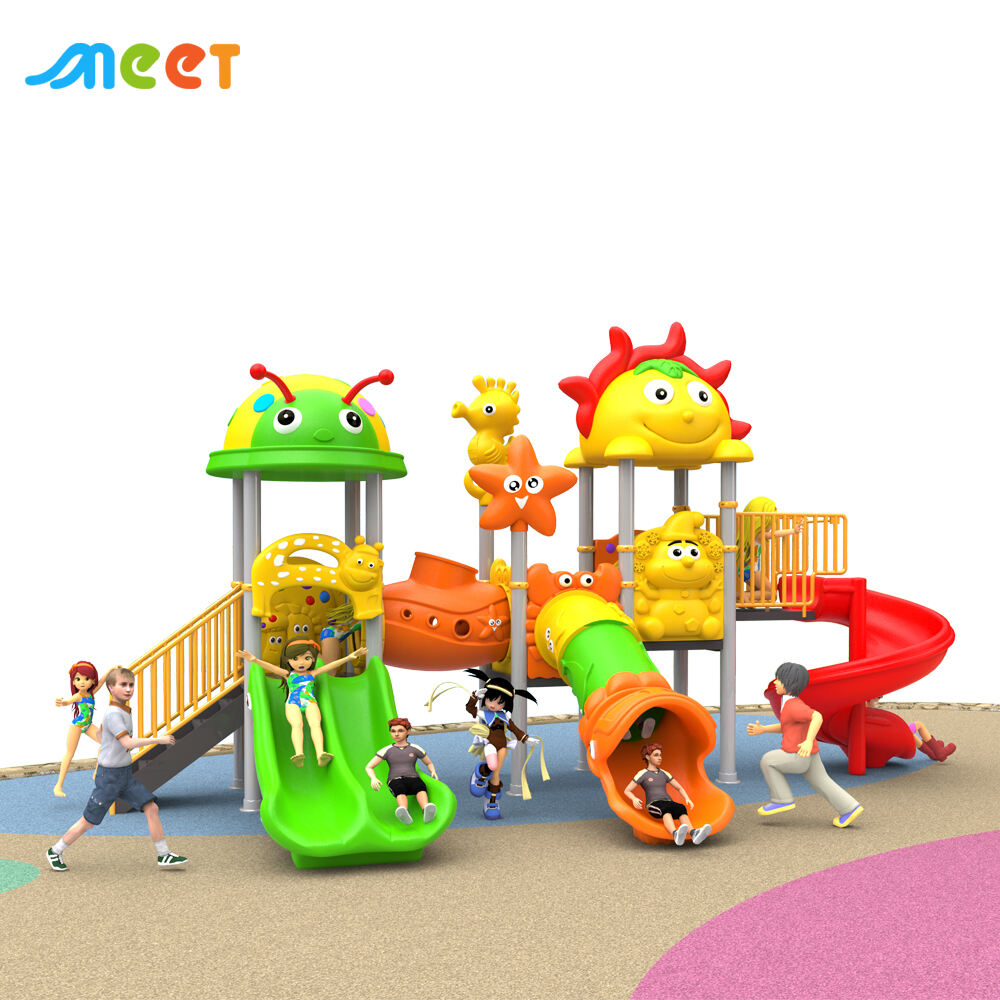 Надворешна структура за игра за деца со слайд, тунел, мост, опрема за повеќекратно лазење за вртињки, училишта и градинки, модел MT-BRD017