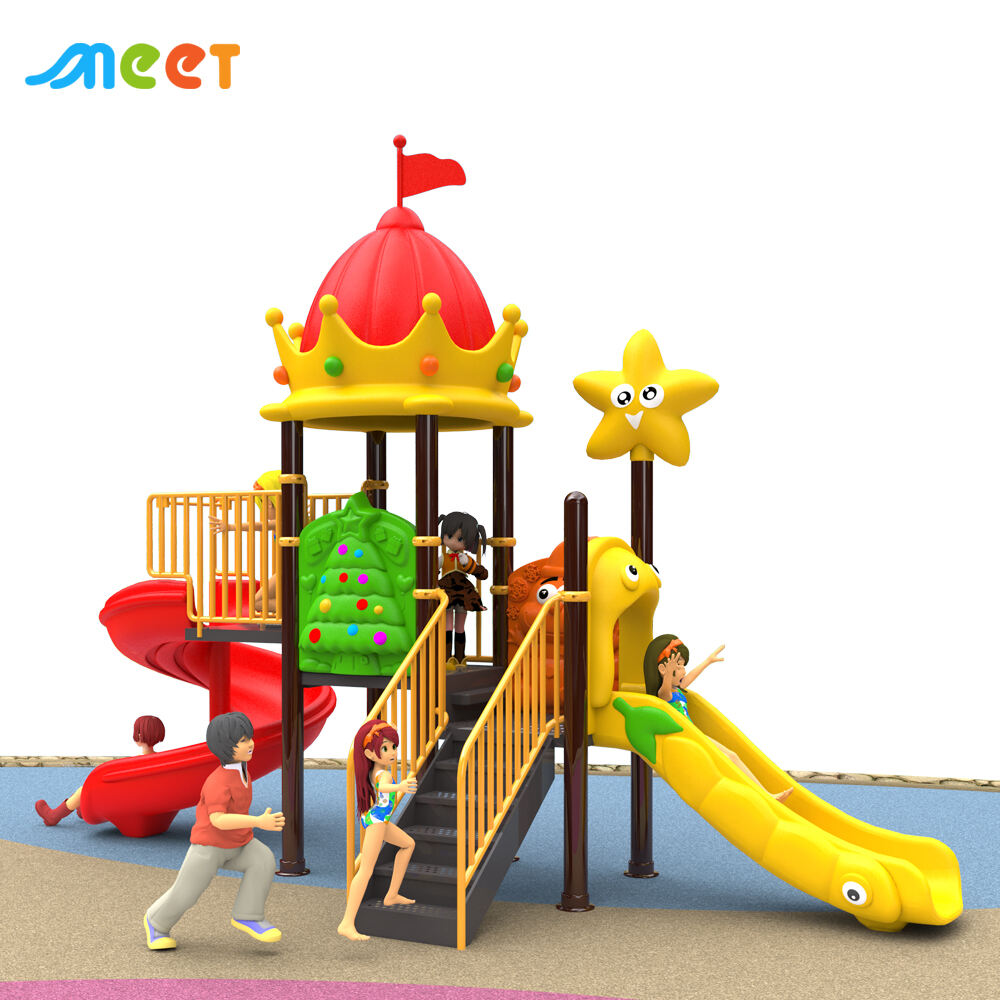 Outdoor Steel Amusement Playground with Plastic Slide for Garden School Residential Area Airport-for Public Use  MT-BRD005