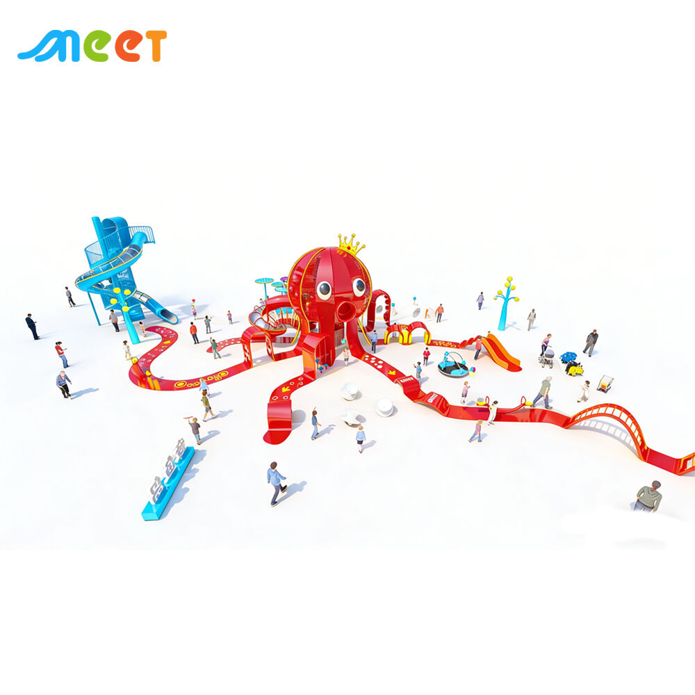 สนามเด็กเล่นกลางแจ้งสำหรับการค้าขนาดใหญ่ ดีไซน์ปลาหมึก MT-DZT094