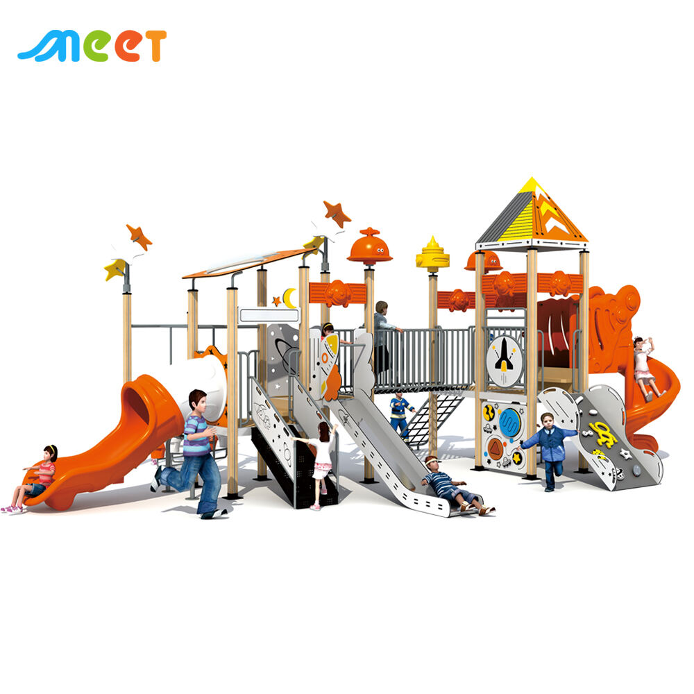 Ensemble d'aire de jeux extérieure en bois MT-LSM006