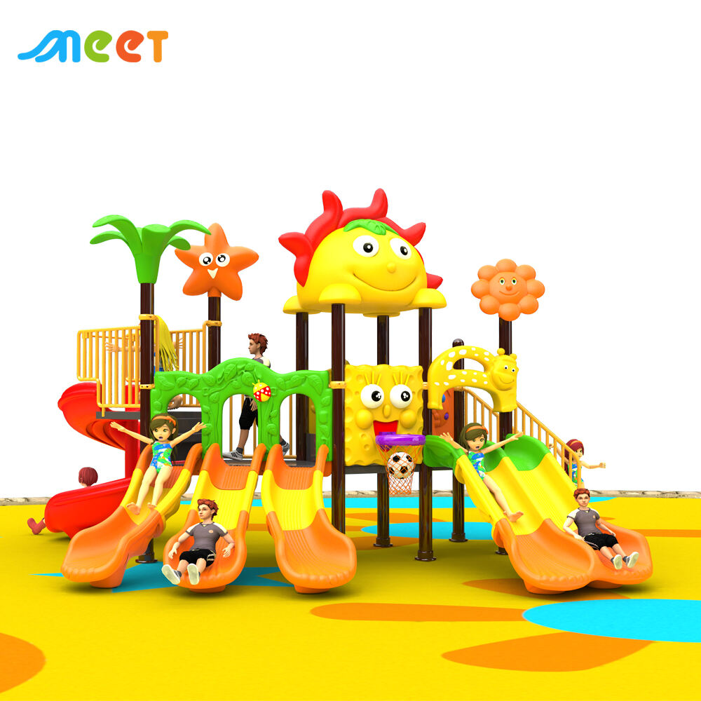 Amusement Park Children Popular Adventure Playground Equipment Play Area Park Plastic Slides Equipment Playground Kid Outdoor MT-BRD023