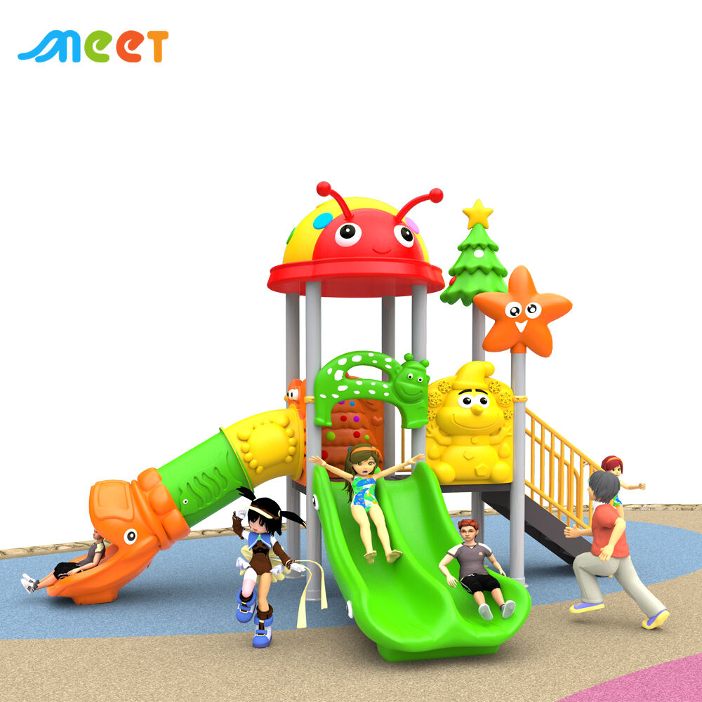 Outdoor Steel Amusement Playground with Plastic Slide for Garden School Residential Area Airport-for Public Use  MT-BRD007