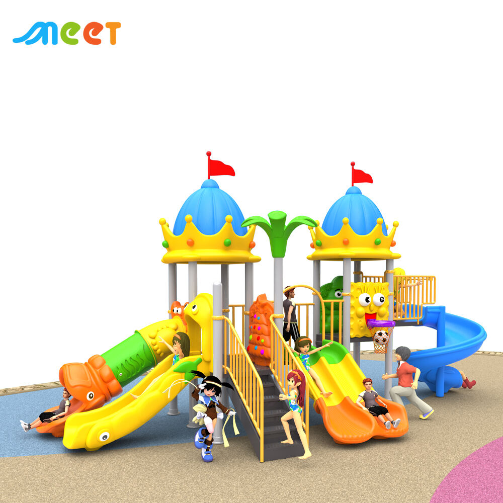 Amusement Park Children Popular Adventure Playground Equipment Play Area Park Plastic Slides Equipment Playground Kid Outdoor MT-BRD038