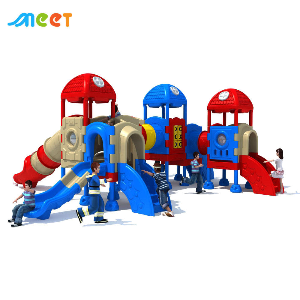 Plastic speeltuin buiten dierensoorten glijbaan buitenspeelplaats MT-LSL001