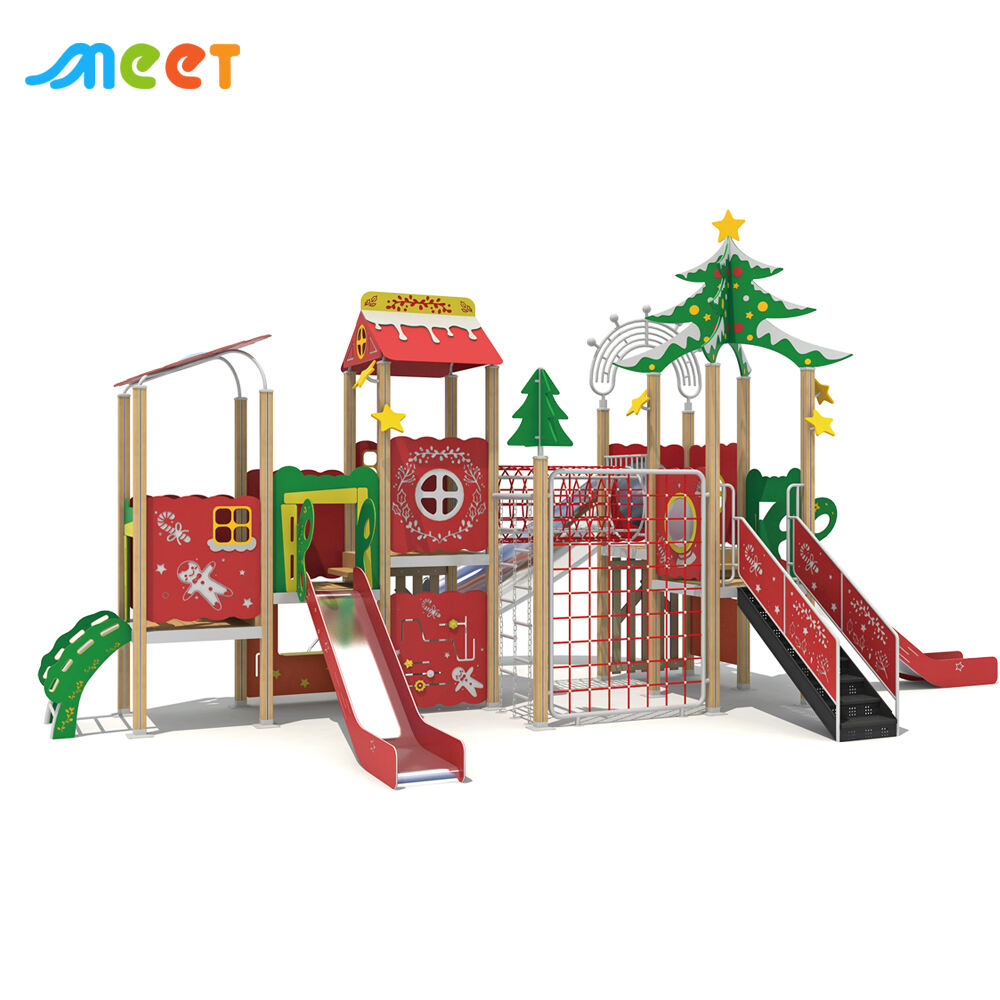 Jouets et équipements pour aire de jeux extérieure en bois MT-LSM010