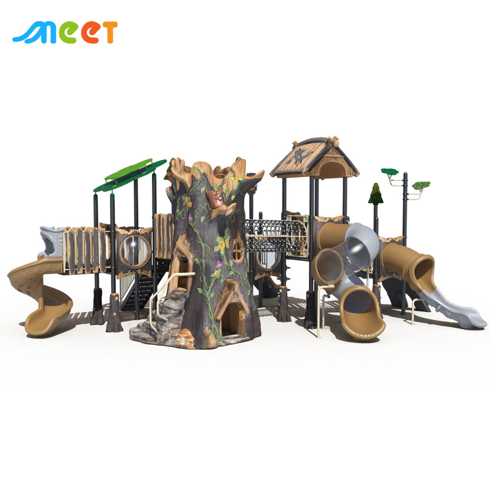 Professional Design Plastic Slide Children Set Outdoor Kids Playground LLDPE Material Imitation Fiberglass MT-FSW003