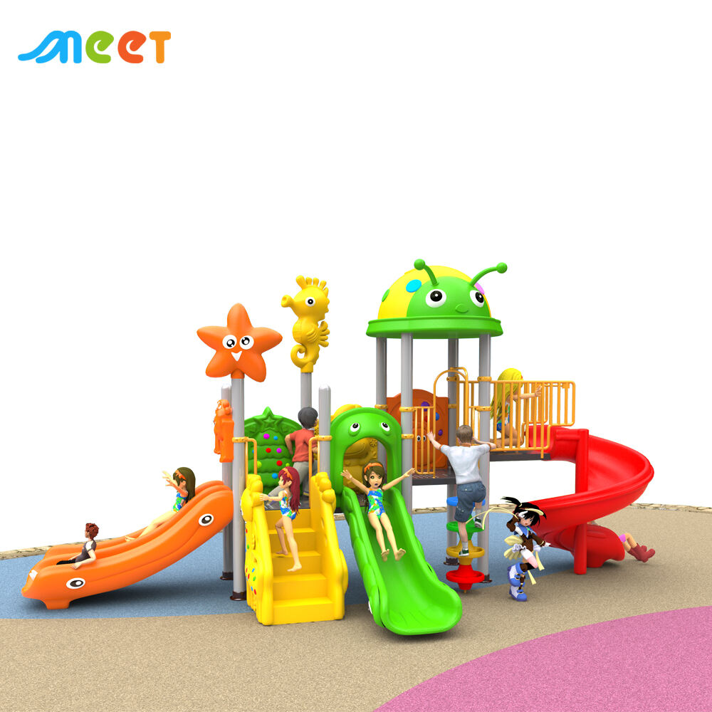 Amusement Park Children Popular Adventure Playground Equipment Play Area Park Plastic Slides Equipment Playground Kid Outdoor MT-BRD022