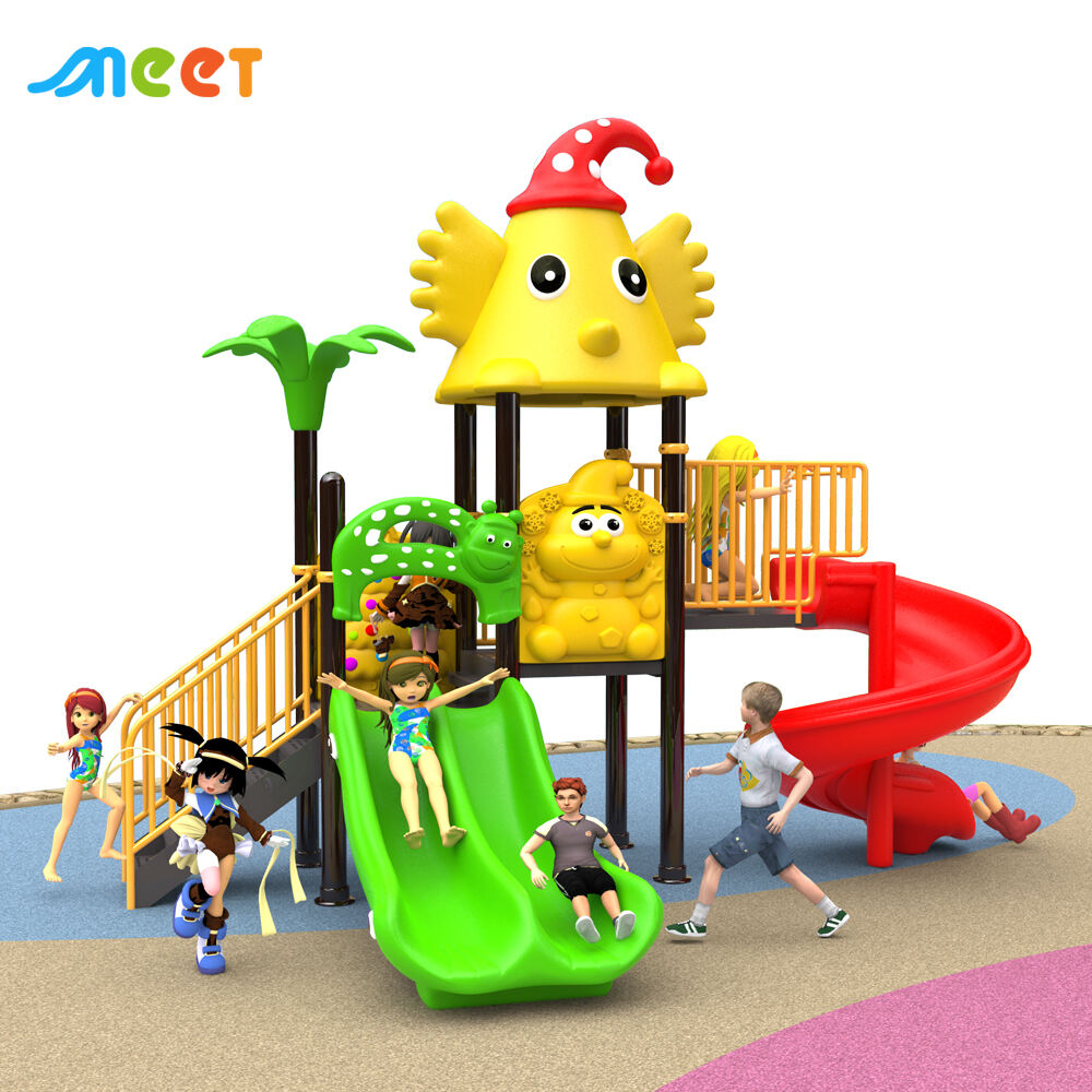 Outdoor Steel Amusement Playground with Plastic Slide for Garden School Residential Area Airport-for Public Use  MT-BRD004