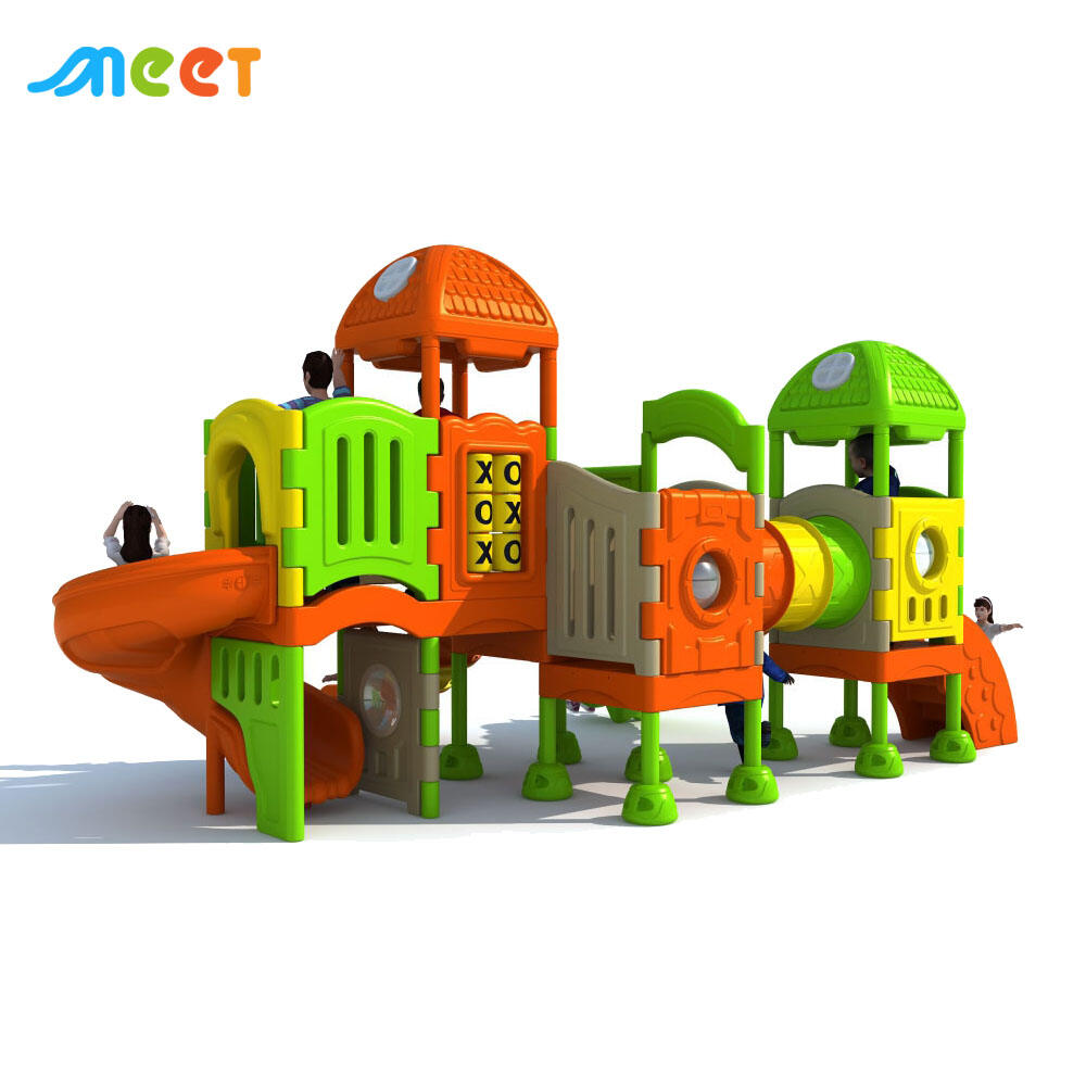 Buitenspeeltoestel van kunststof glijbaan goedkoop kinderspeeltoestel geschikt voor kinderdagverblijf MT-LSL004