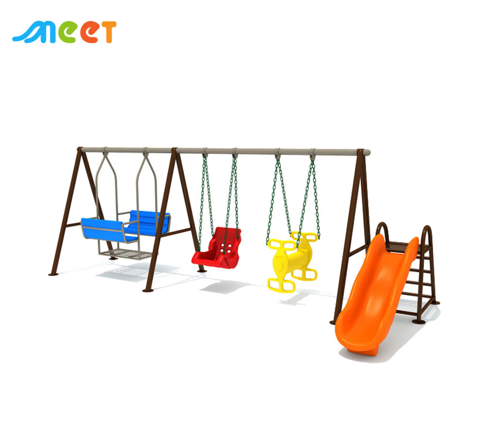 4 Posti Sedia A Dondolo In Plastica Per Bebè Altalena Combo Con Slides In Vendita MT-QQ011
