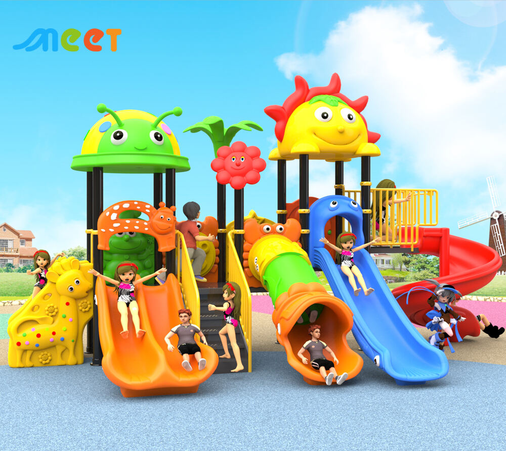 Amusement Park Children Popular Adventure Playground Equipment Play Area Park Plastic Slides Equipment Playground Kid Outdoor MT-BRD039