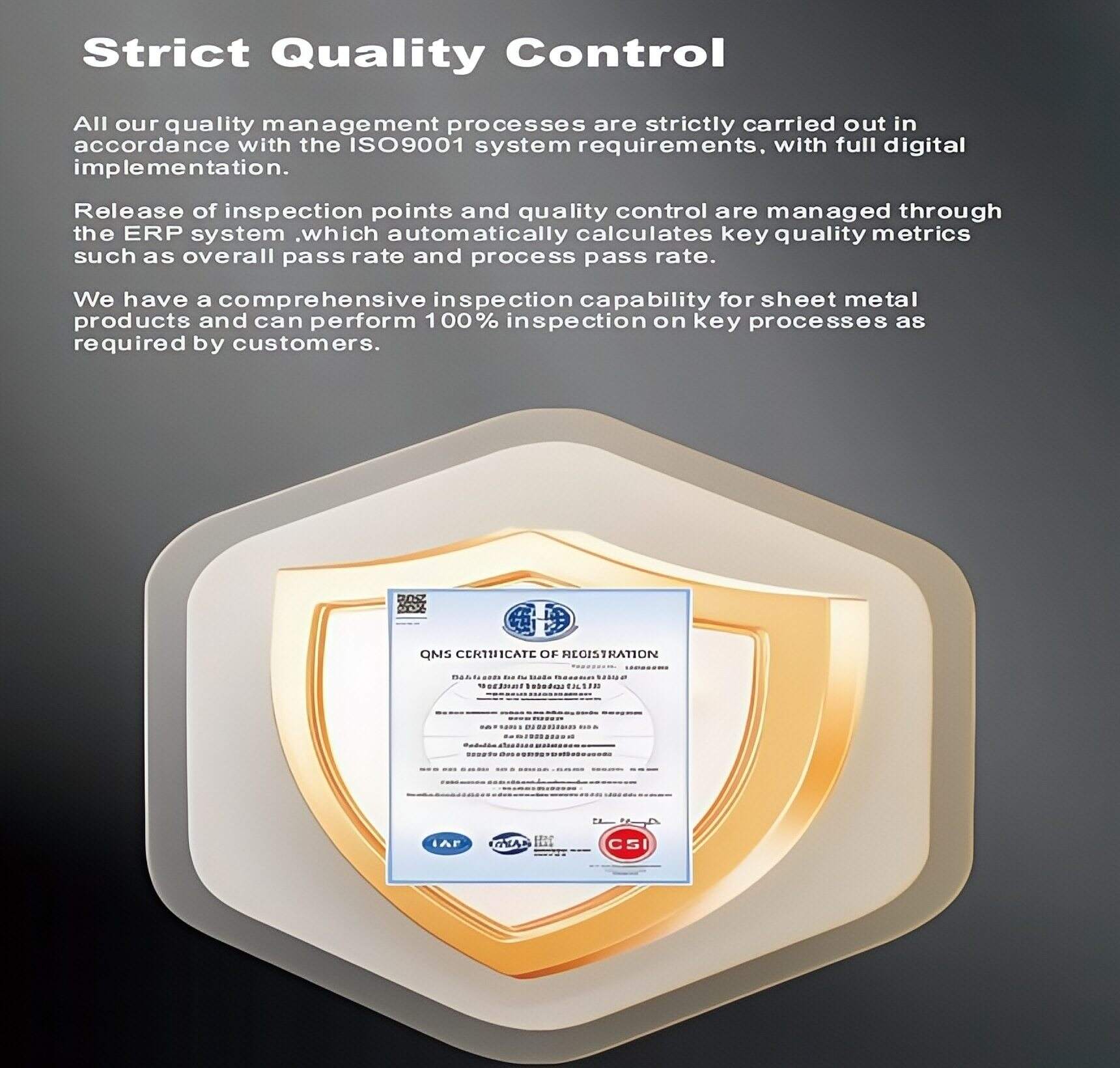 Strict Quality Control