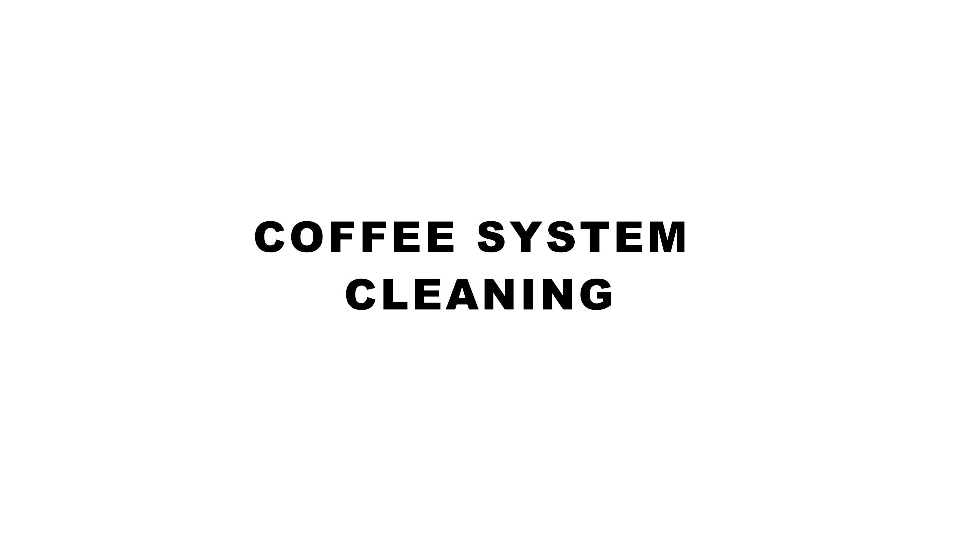 Coffee system cleaning