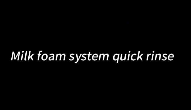 Milk foam system quick rinse