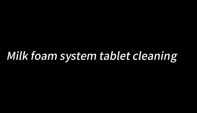 Milk foam system tablet cleaning