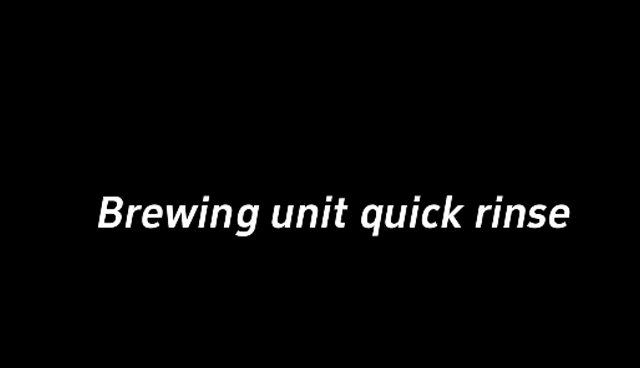 Brewing unit quick rinse