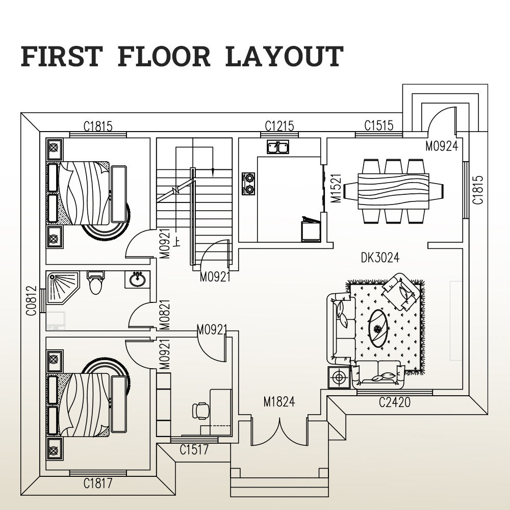 Zavod nümunəsi İkiovyalı villalar | Fərdi tikilmiş ailə villaları
