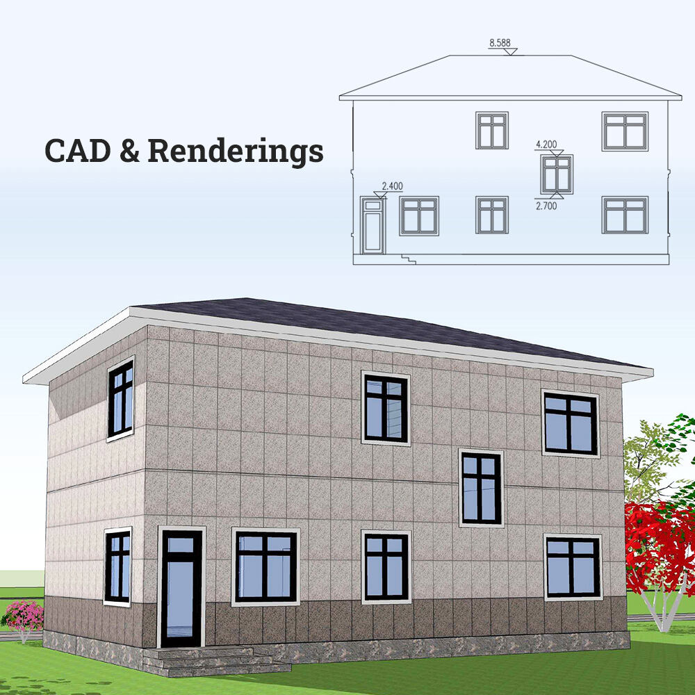 Zavod nümunəsi İkiovyalı villalar | Fərdi tikilmiş ailə villaları